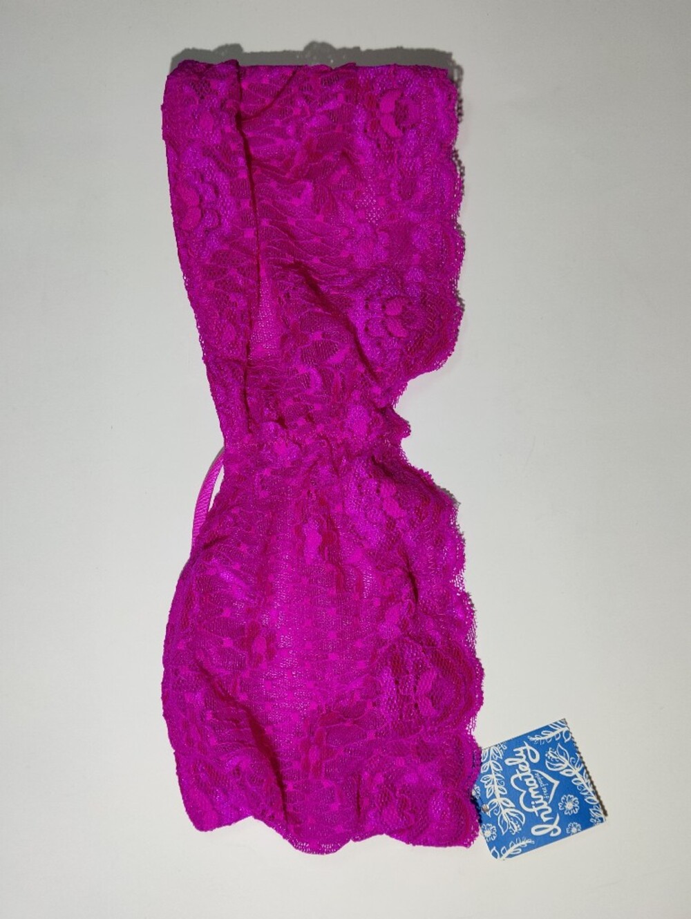 Free People Intimately Celine Bralette M NWT Vivid Pink Purple Lace Strappy Bra
